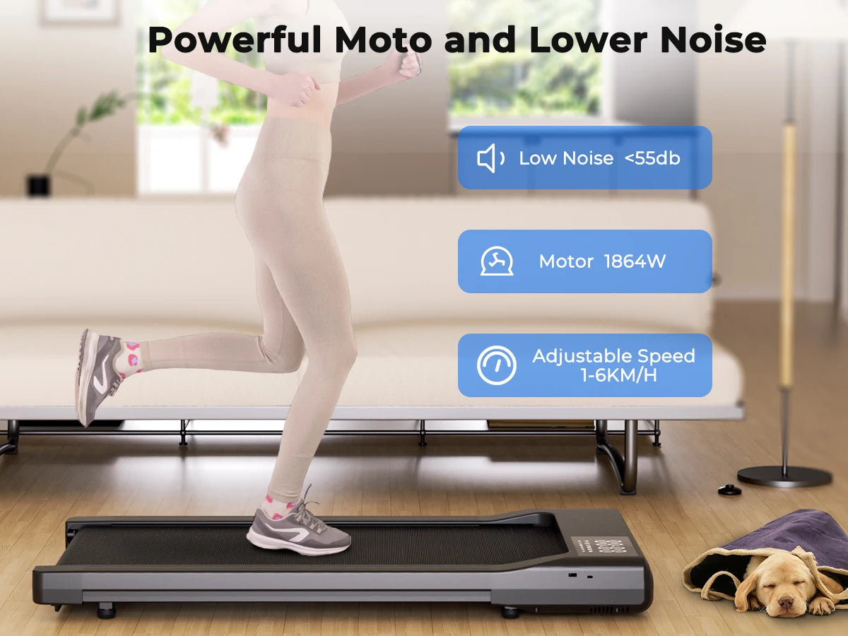 Hot Sale Treadmill 2in1 Treadmills for Home/Office Remote Control LCD Display Adjustable Speed Walking Pad Exercise Machine