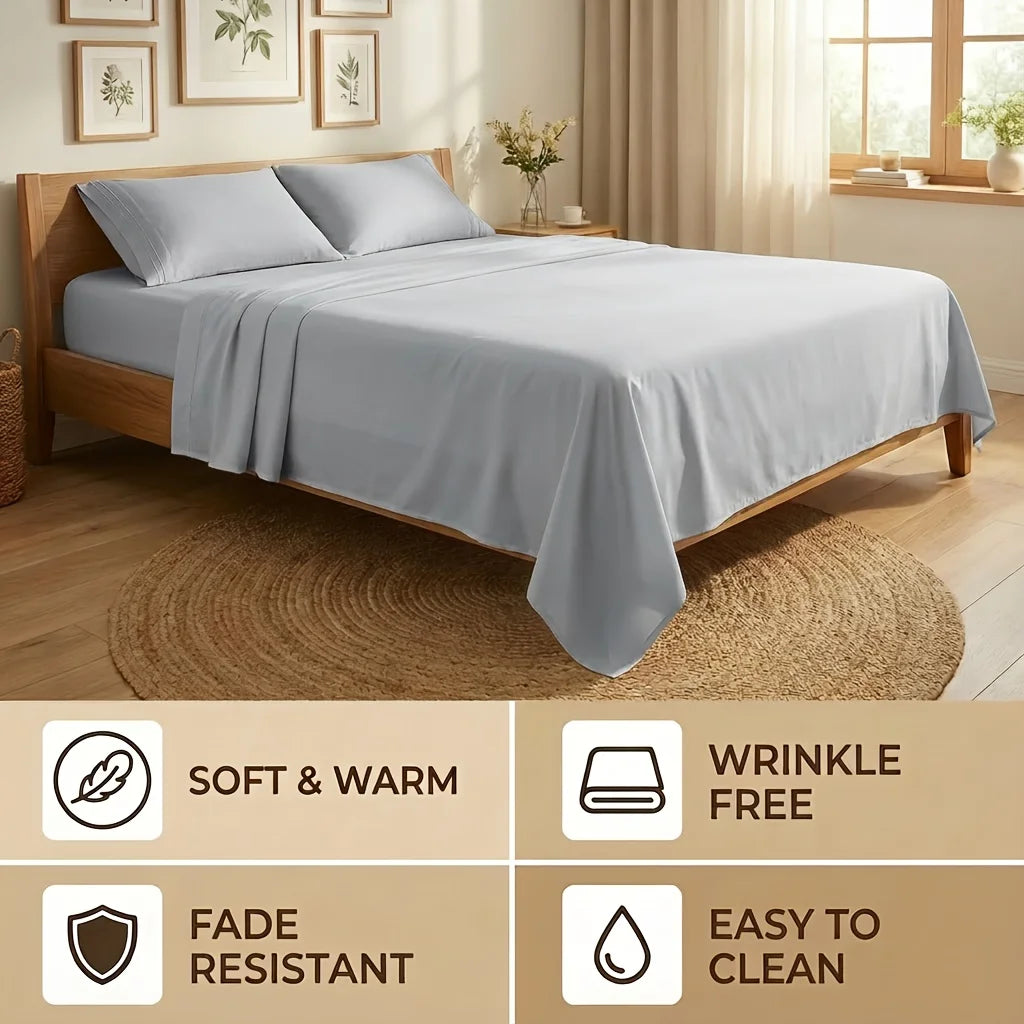 Cooling Bamboo Bed Sheets Set for Twin, Full, Queen, King and California King Size Bed - 18 Inch Deep Pocket - Bedding Sheets &