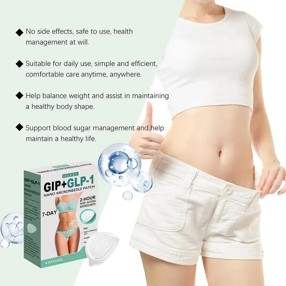 Nano Micro Needle Plasters, GLP GLP-1 Microneedle Plasters, Firming Line Improvement Skin Care Patch (4pcs/1box)