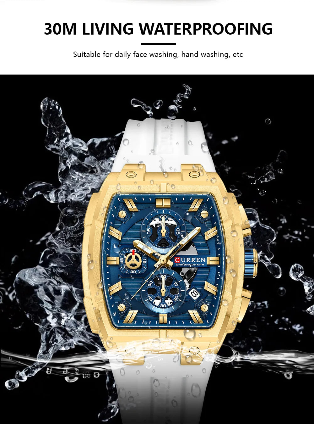 CURREN Men Casual Sport Military Quartz Calendar Wrist Watch for Man Business Leather Waterproof Male Clock Relogio Masculino
