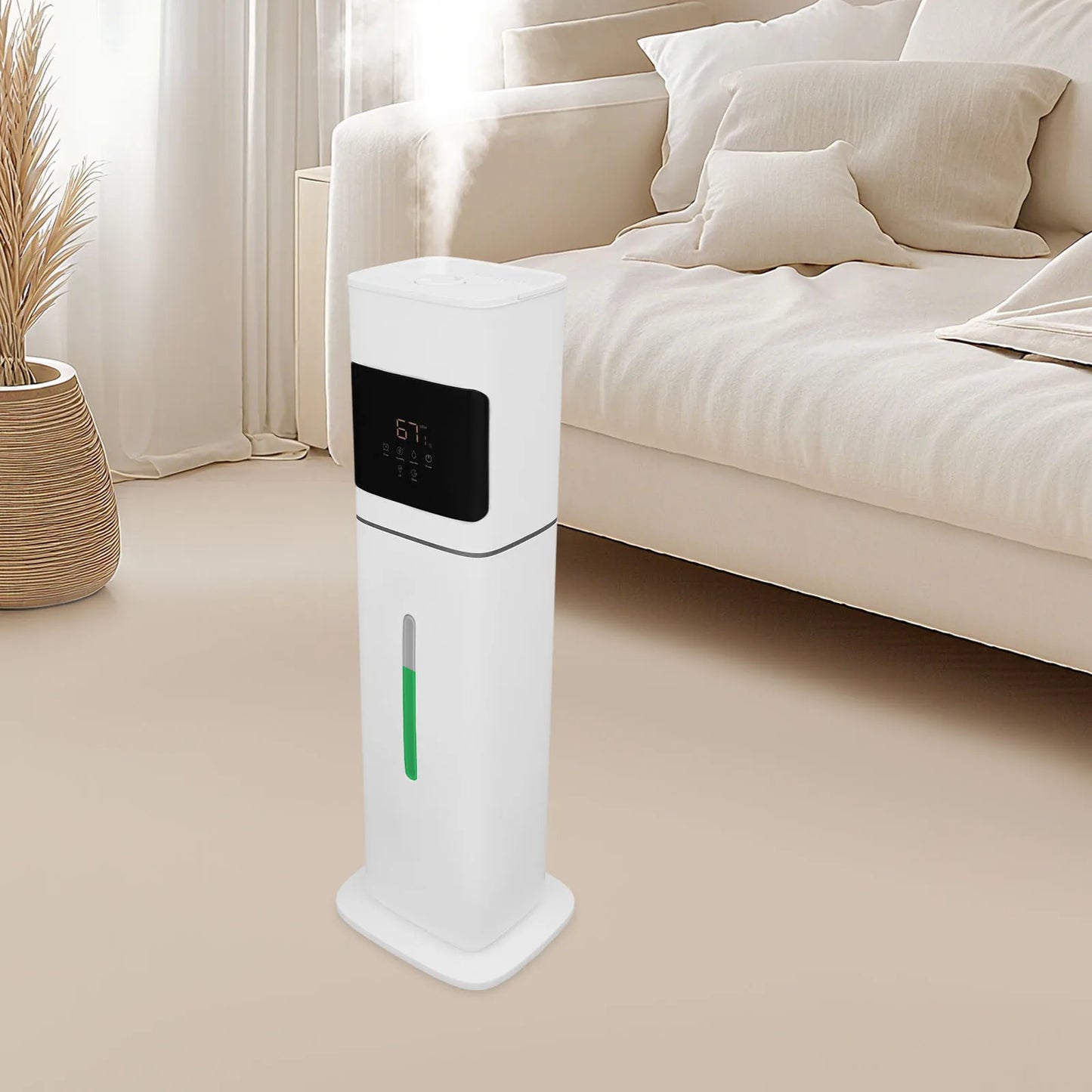 8L/2.11Gal Smart Humidifier with Remote Control Humidifier for Bedroom Large Room 3 Mist Modes for Home Office Plant