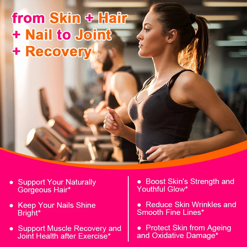 BBEEAAUU Collagen Capsules Whitening Skin Care Anti-aging Products Beauty White Collagen Glow Supplement 60 Capsules