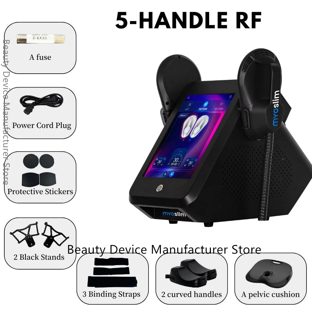 MYOslim 6500W 15Tesla 200HZ Electromagnetic EMS Body Sculpting Machine Muscle Toning Abdomen Buttocks Thighs Salon Home Use