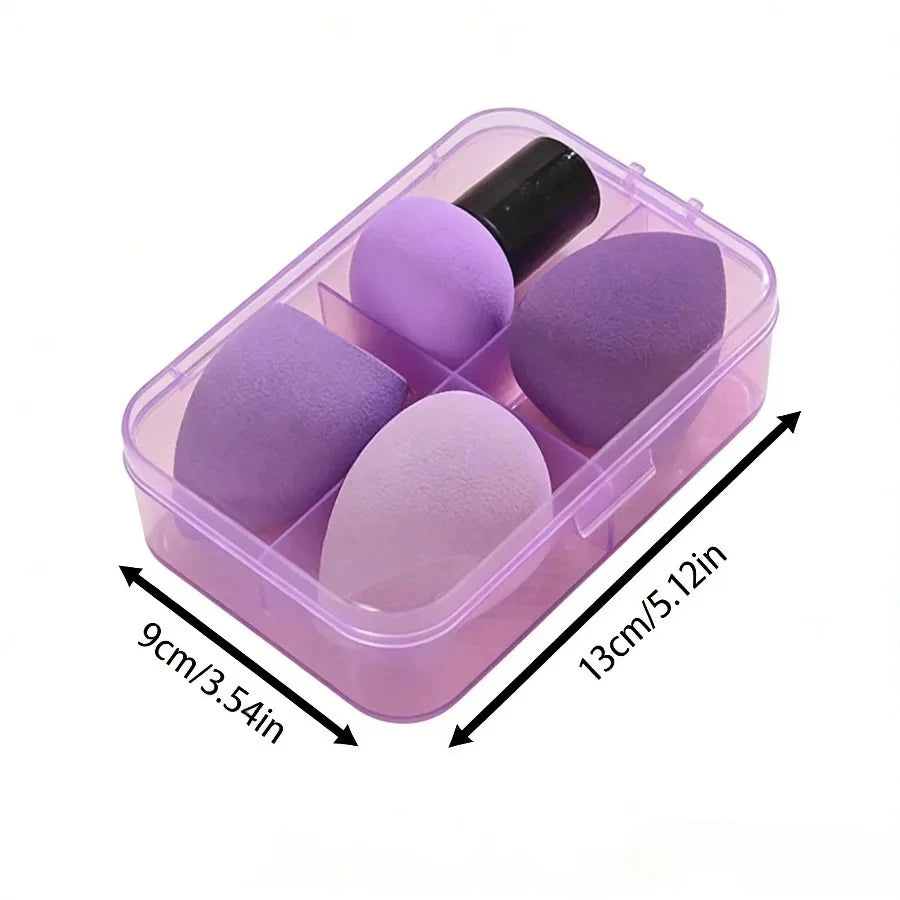 Mushroom Foundation Sponge Set 4PCS Dry & Wet Dual-Use Beauty Puffs Powder Blending Makeup Tool