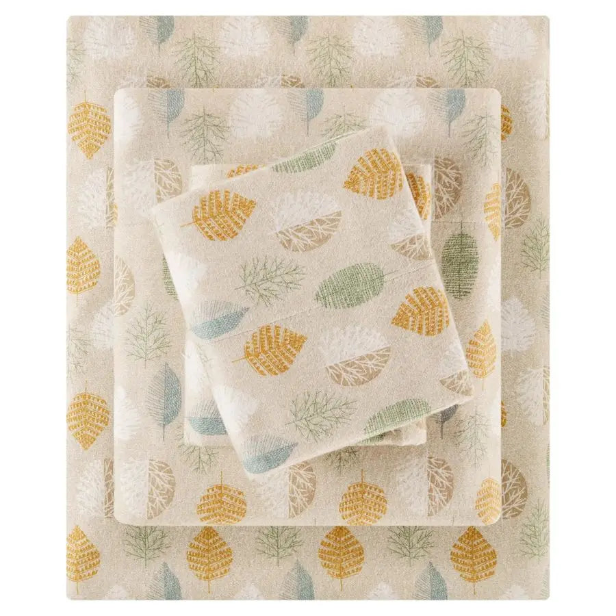 North by Flannel Sheets Queen Size, Cozy 100 Cotton Flannel Bed Sheets, Ultra Soft Cute Sheet Set, Novelty Print Themed Cold Wea