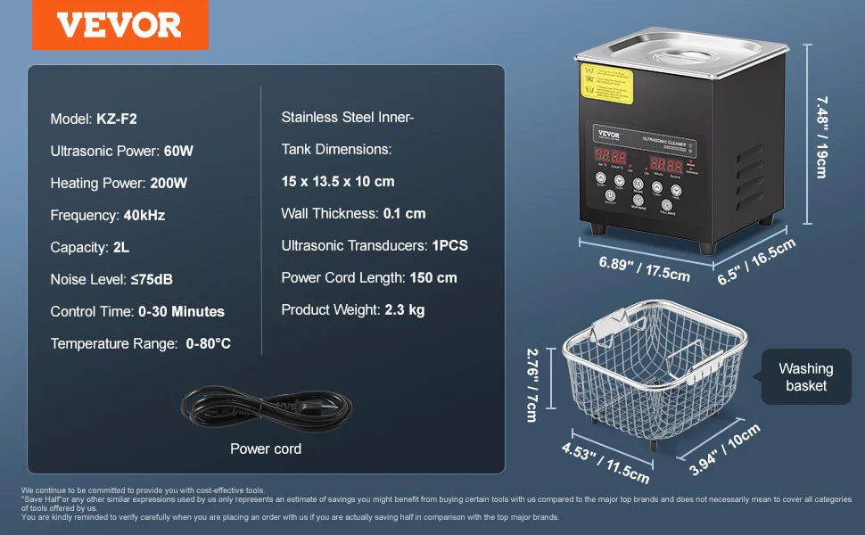 SucceBuy 2-30L Ultrasonic Cleaner Digital Ultrasound Cleaning Machine with Upgraded Degassing and Gentle Mode for Jewelry Glass