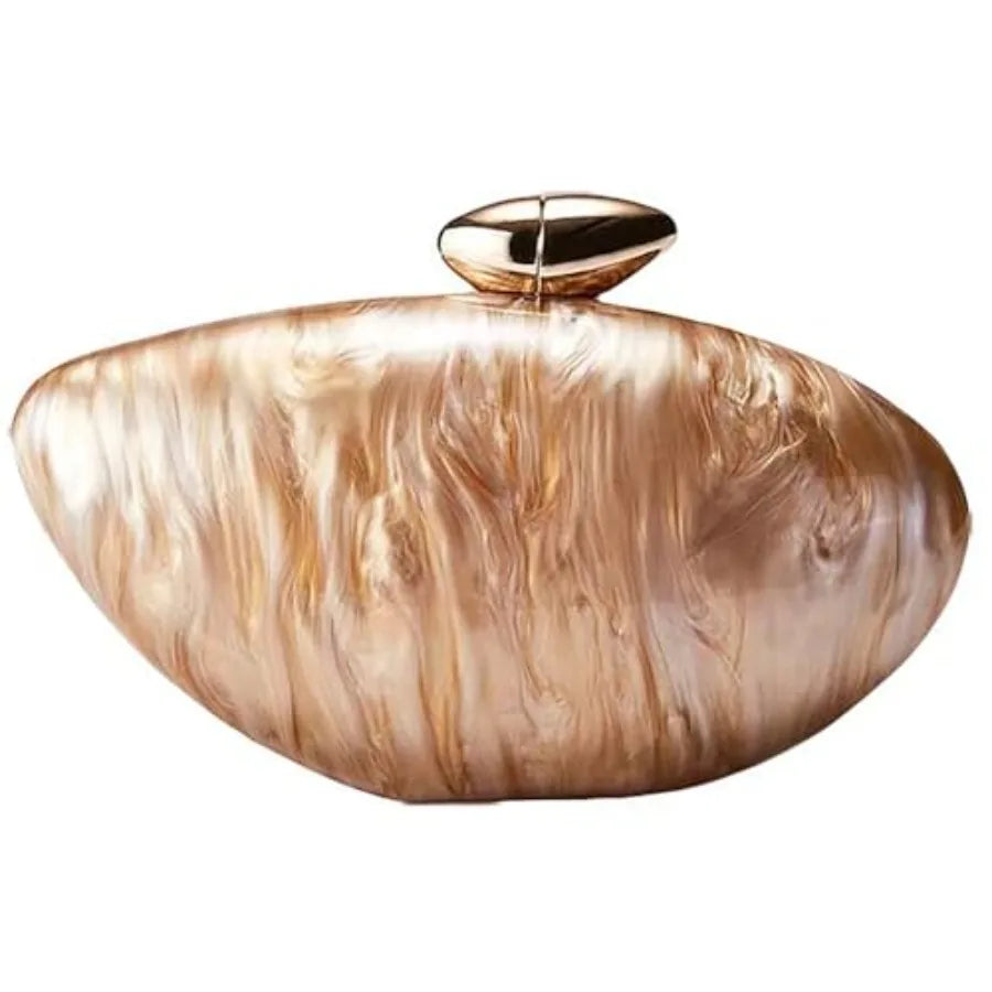 Acrylic Shell Handbag Removable Chain Crossbody Shoulder Evening Bag Clutch Purse for Women Formal Wedding Party Prom