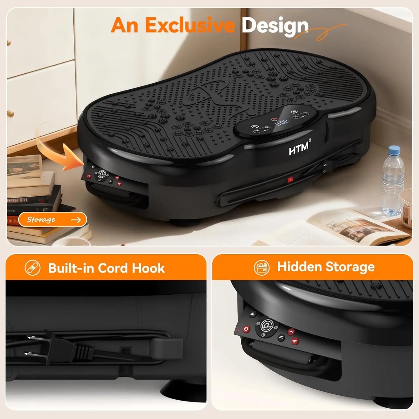 Vibration Plate Exercise Machine Whole Body Weight Loss Vibrator 120 Speed Levels Calorie Tracking Workout Power Fitness Plate
