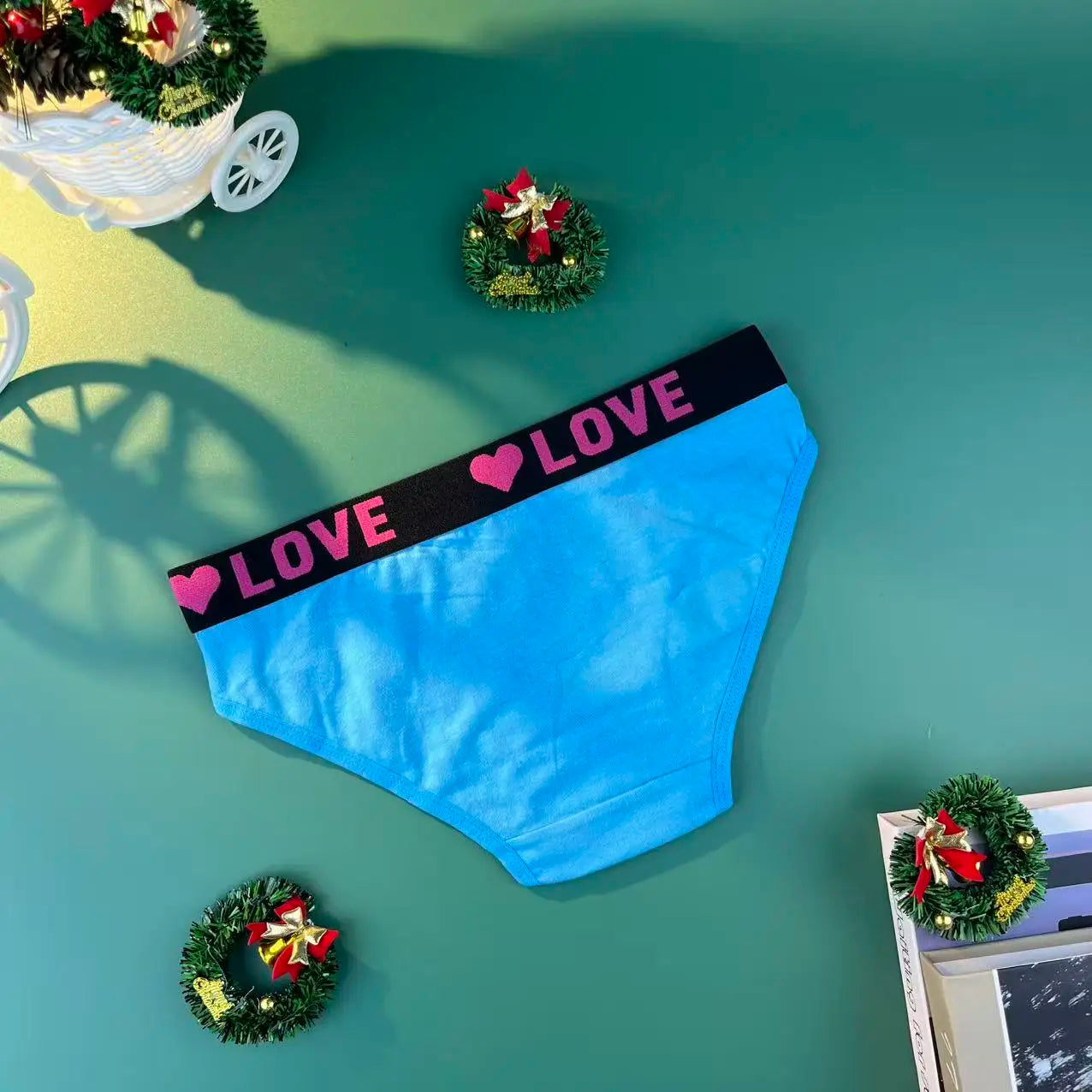 20Piece [Women's Underwear] Plus Size Solid Color Seamless alphabet-prints “LOVE” Comfortable Breathable Mid-Crotch Lady Briefs