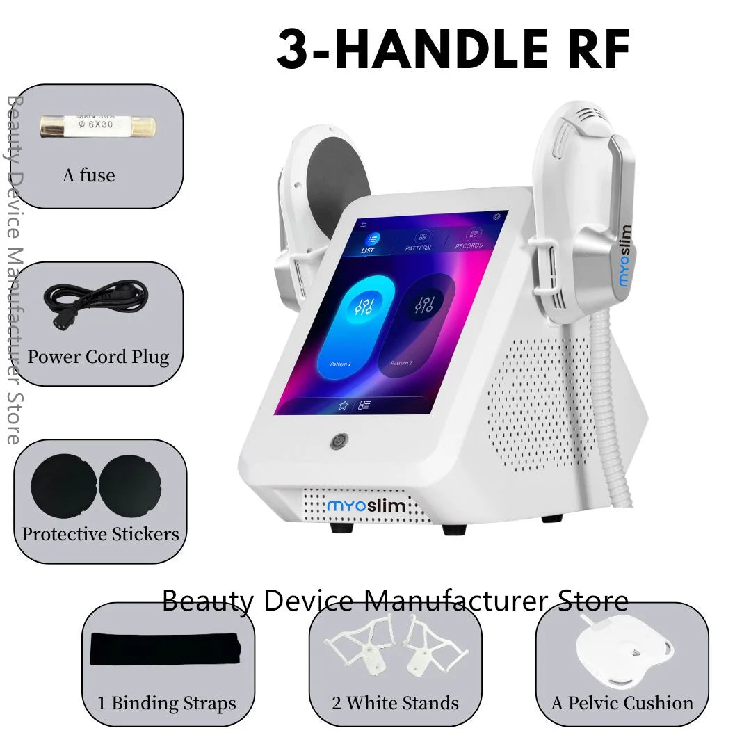 MYOslim 6500W 15Tesla 200HZ Electromagnetic EMS Body Sculpting Machine Muscle Toning Abdomen Buttocks Thighs Salon Home Use