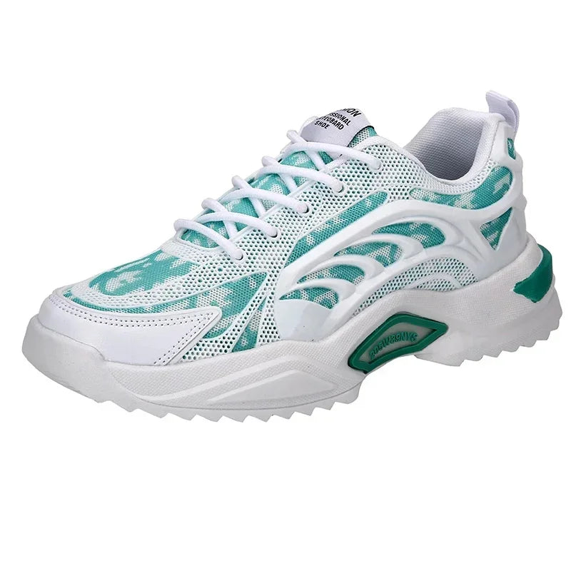 Men's and women's casual sports shoes spring and summer flat non-slip breathable loafers flying mesh running fitness men's shoes