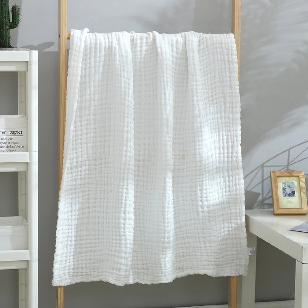 Pure Cotton Absorbent Bath Towel White Gauze Towel 70cm* 140cm Super Absorption Towel