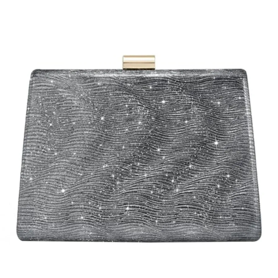 CHUNLI Clutch Purses for Women Sparkly Evening Bag with Detachable Chain for Weddings Proms Formal and Parties
