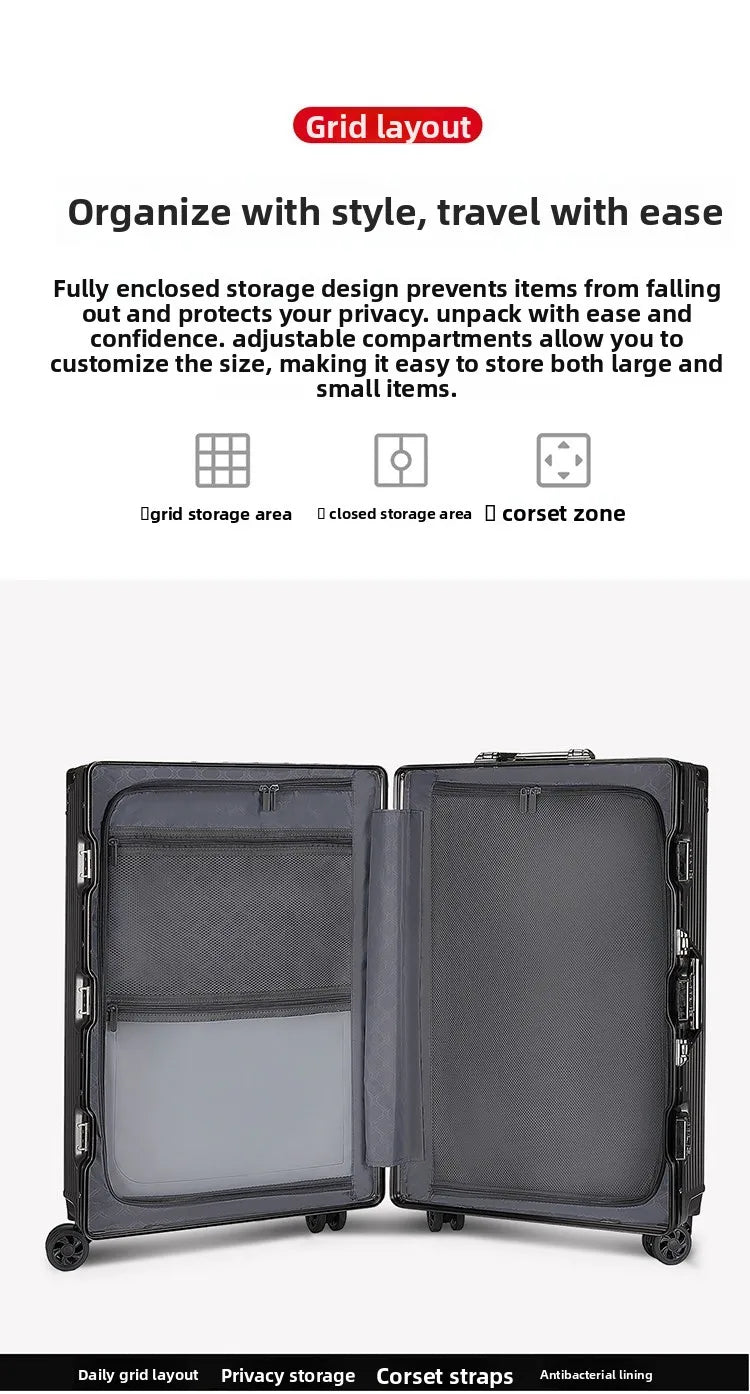 2-Pieces set luggage,20+26 inches in size,a hard-shell suitcase with 108 rivets, , featuring silent all-terrain wheels, a cup holde