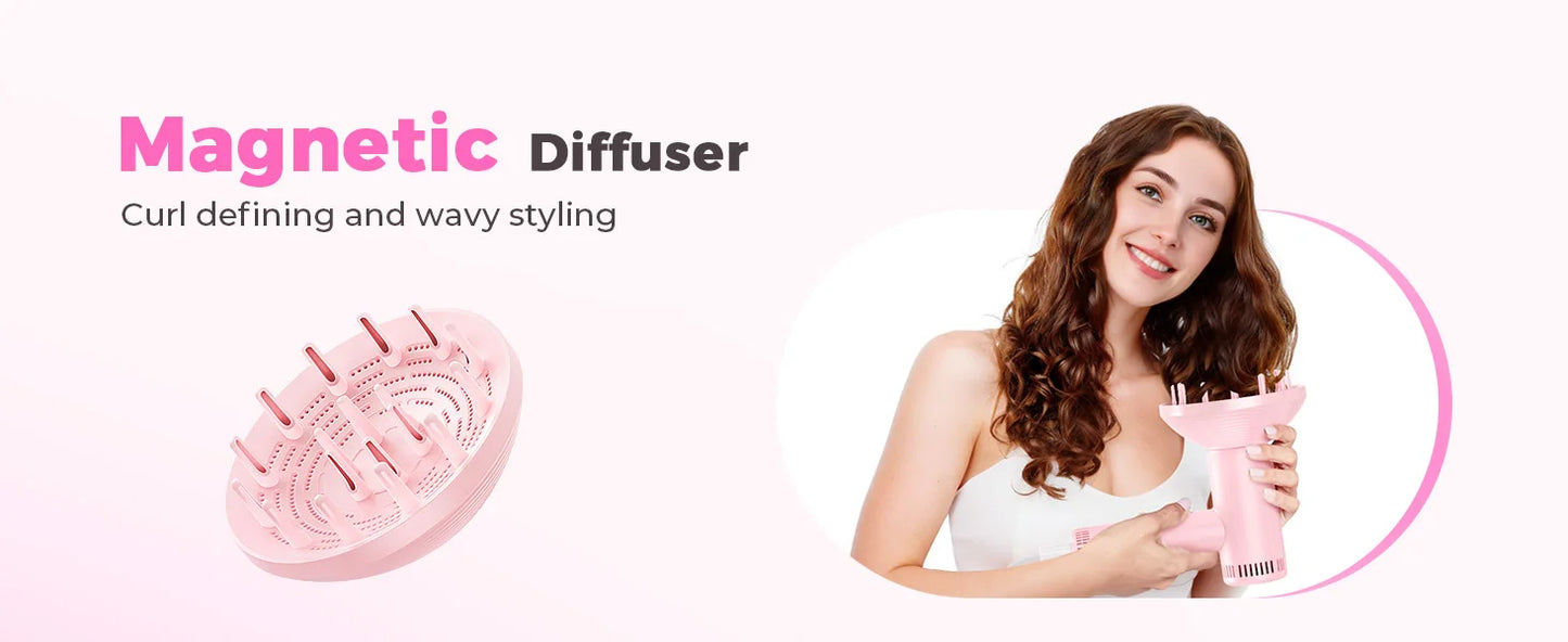 High Speed Rear-intake Hair Dryer 160000RPM Brushless Cold Hot Silent Home Hair Dryer 500 Million Negative Ion Fast Dry Blower