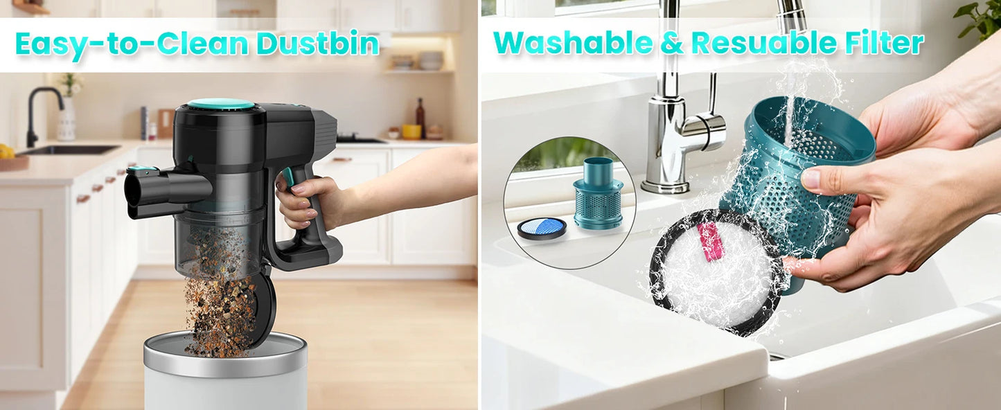Vastorm N3T Cordless Vacuum Cleaner 20Kpa Ultra Lightweight 6 in 1 Stick Vacuum Up to 40min Runtime for Home Pet Hair Hard Floor