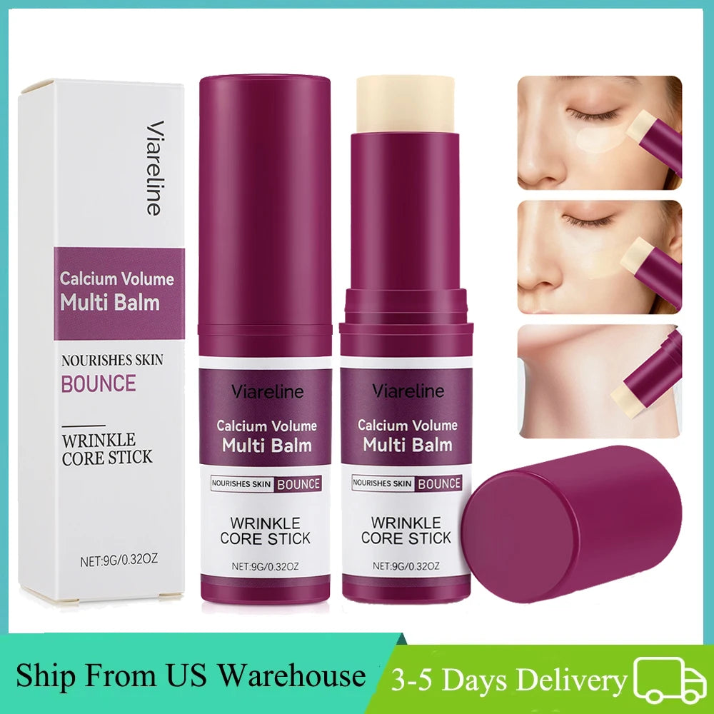 Anti-Aging Calcium Volume Multi Balm Stick Hydrating Firming Skin Soothing Dryness Deep Moisturizing Cream Stick Ship From USA