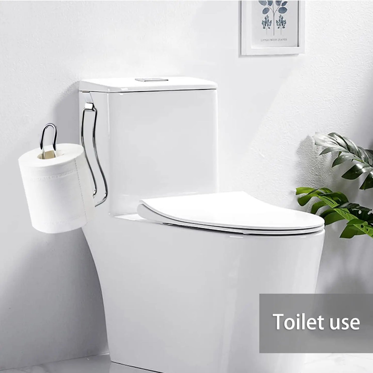 Space-Saving Toilet Paper Holder, Over the Tank Storage, Easy Install, Chrome