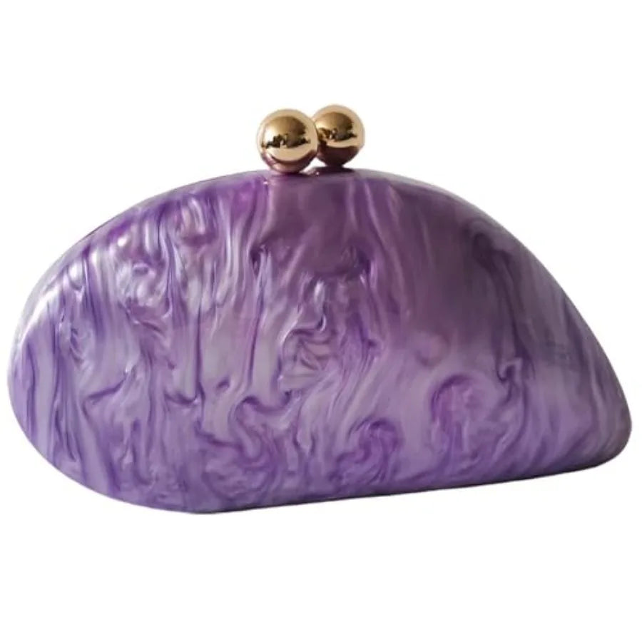 Acrylic Shell Handbag Removable Chain Crossbody Shoulder Evening Bag Clutch Purse for Women Formal Wedding Party Prom
