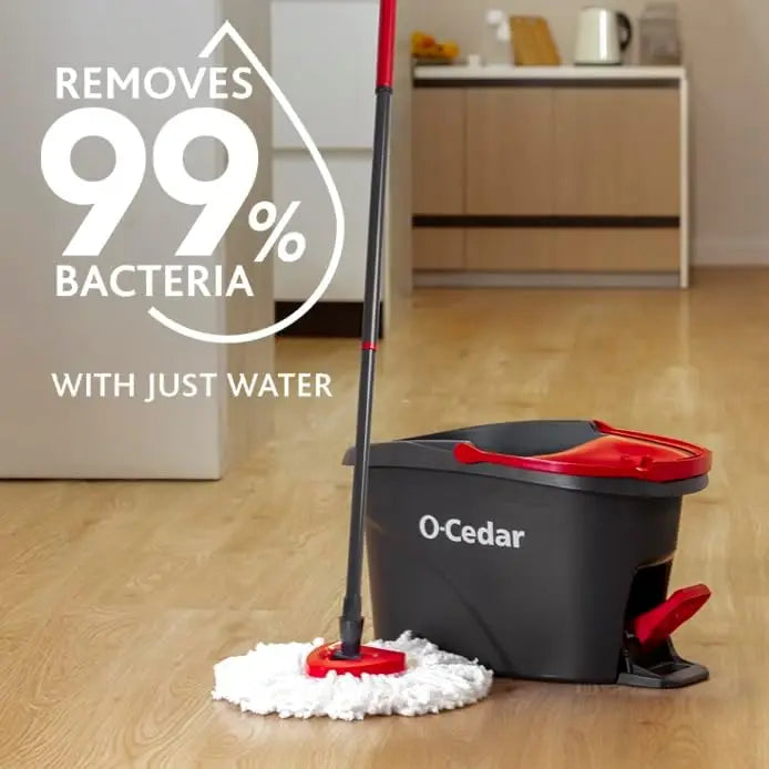 Easy Wring Spin Mop & Bucket with 3 Extra Refills, Hands-Free Wringing, Deep Cleaning Microfiber, 360° Rotation, 48" Telescopic Handle