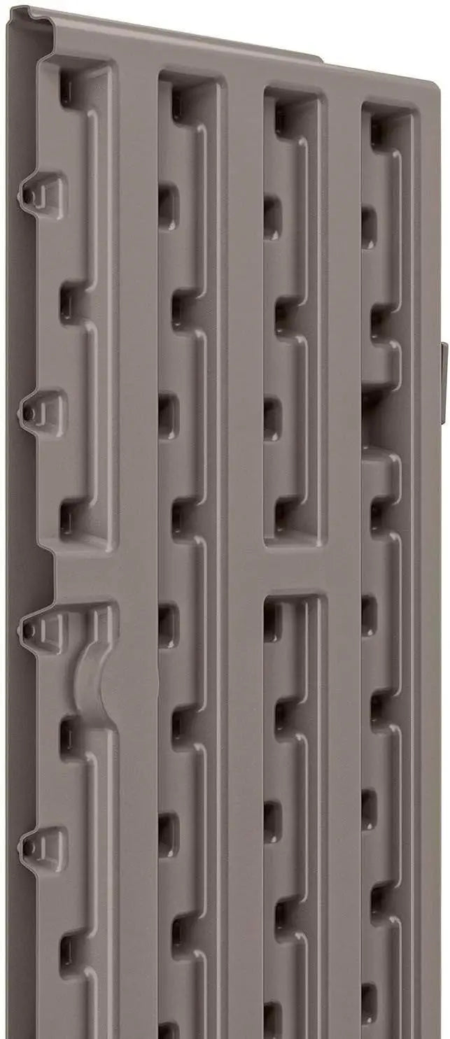 Suncast 2 Pack 9 Cu. Ft. Base Storage Cabinet, Resin Garage Organizer, Platinum Metallic/Slate