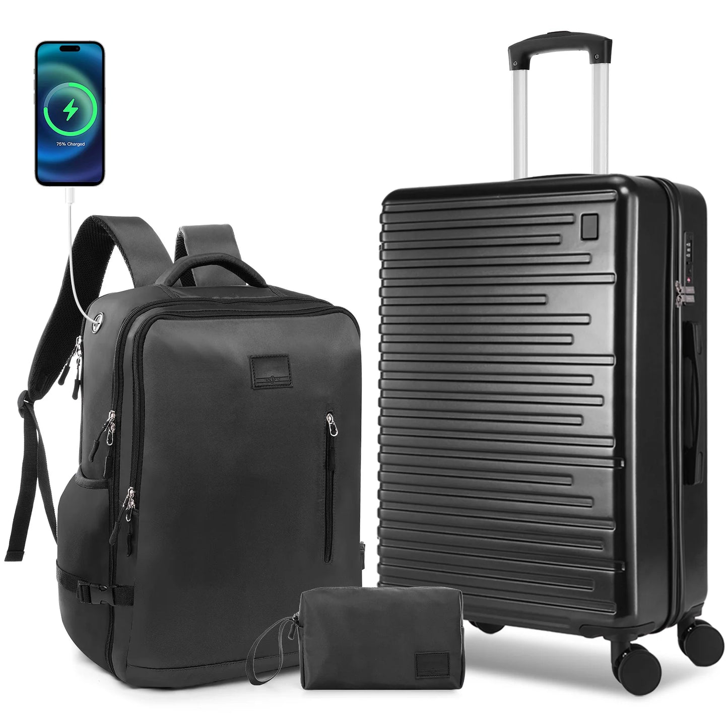 3/5pcs Luggage Set Carry On Suitcase With Spinner Wheel TSA Lock 20/24/28'' Luggage Include Backpack Toiletry For Business Trip