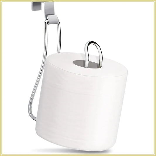 Space-Saving Toilet Paper Holder, Over the Tank Storage, Easy Install, Chrome