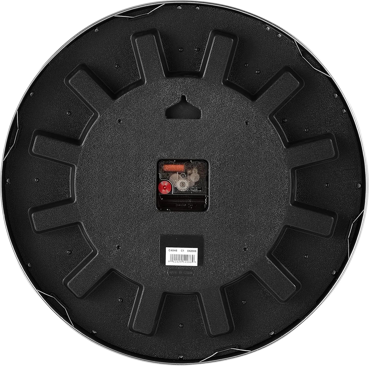 Elegant Silent Sweep Wall Clock with Raised Numerals and Glass Lens, Battery Operated