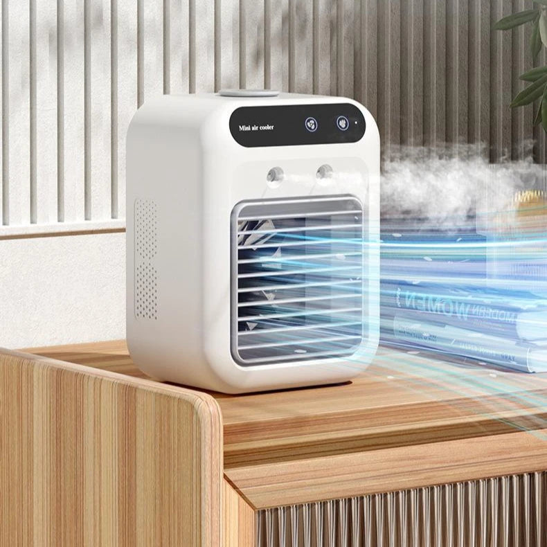 Portable Air Cooler Fan with Water Cooling - Mini USB Air Conditioner for Room, Office, Car & Personal Space