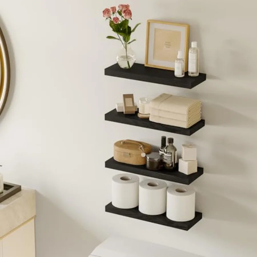 Floating Shelves for Wall Wall Mounted Rustic Wood Shelves for Bathroom Living Room Bedroom and Kitchen Wall Shelves for Storag