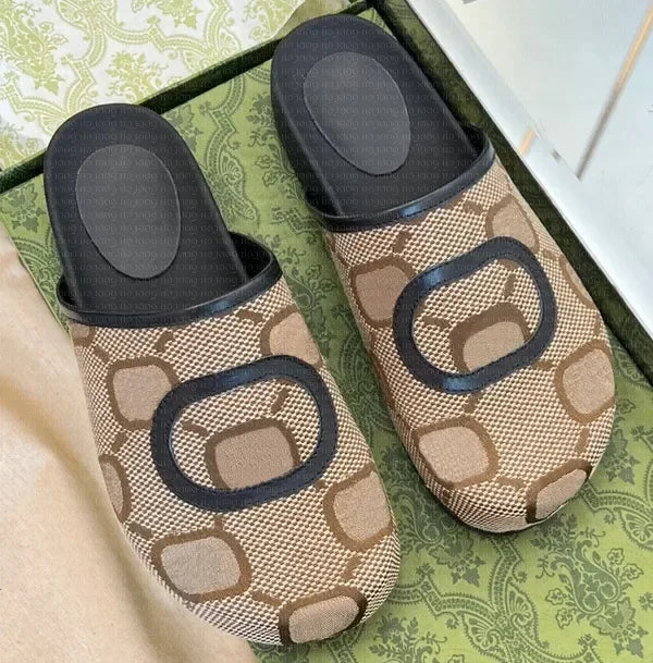 Designer High-End VersionGMen's and women's casual mule shoes with, flat-soled, versatile street wear
