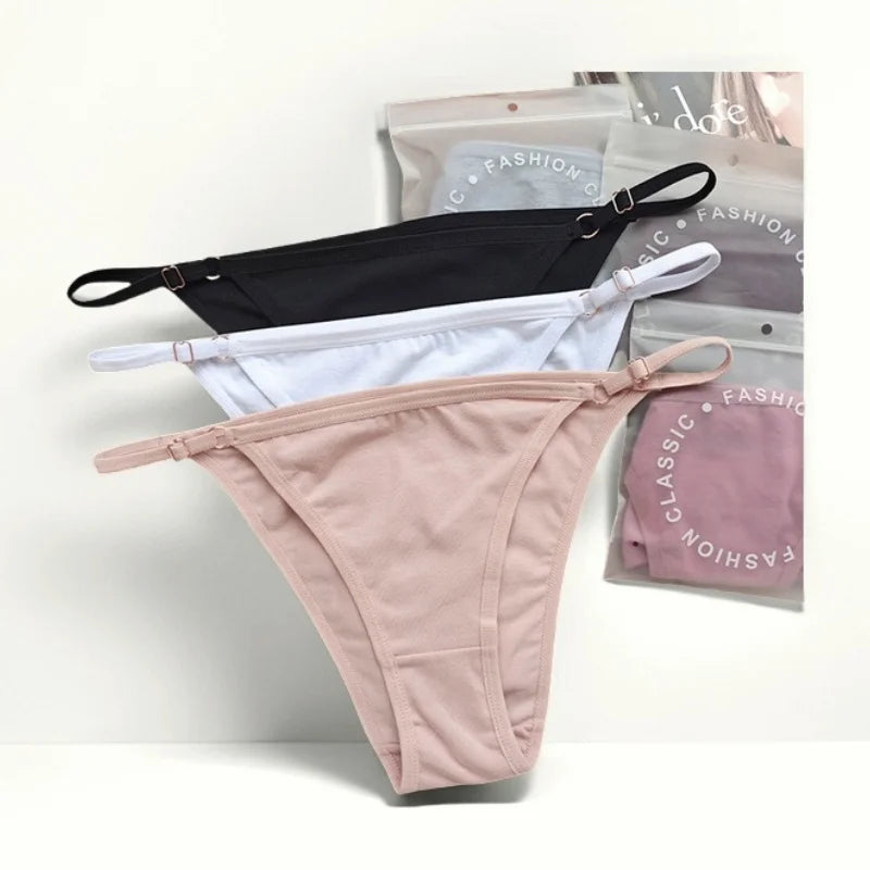 5Pcs/set Cotton Briefs Panties Women Low Waist Underwear Cotton Solid Color Underpants Soft Feamle Sexy Lingerie S-XL