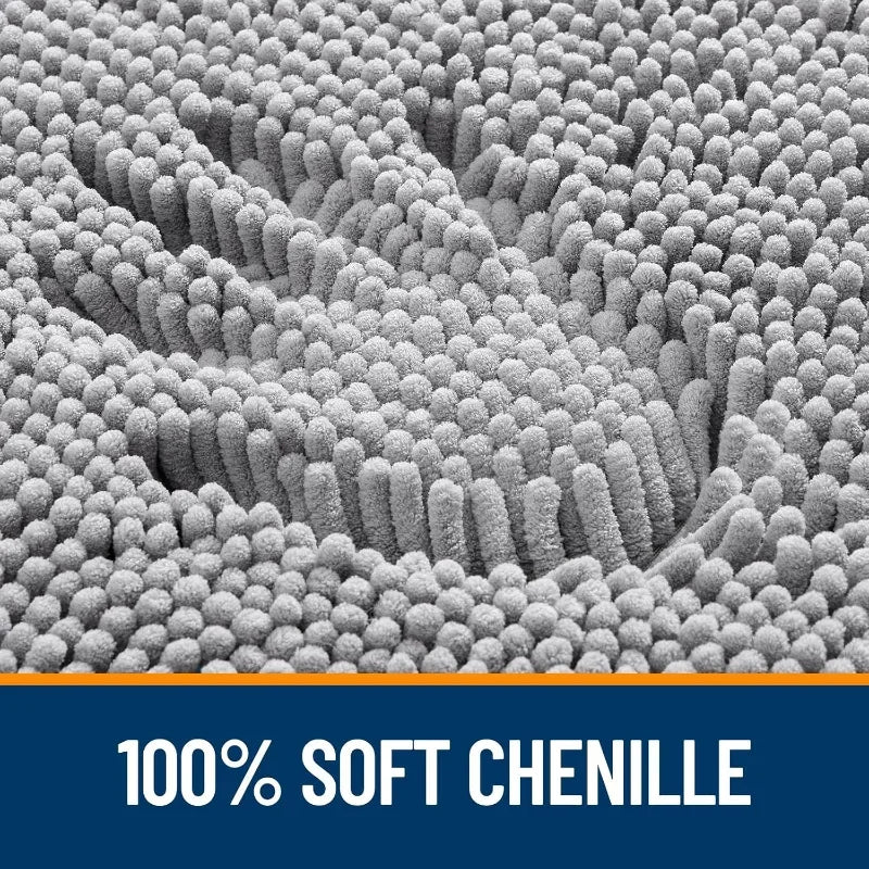 Bathroom Rugs 30x20 Extra Soft Absorbent Chenille Rubber Backing Quick Dry Machine Washable Bath Mats for Bathroom Floor