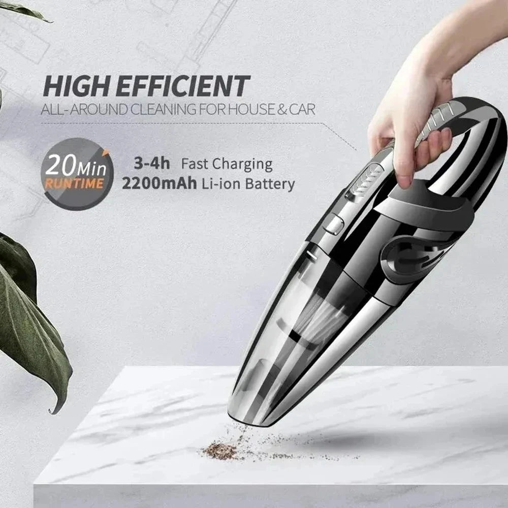 Cordless Handheld Vacuum Cleaner Powerful Cyclonic Suction Rechargeable Quick Charge Portable Vacuum With Multiple Attachments F
