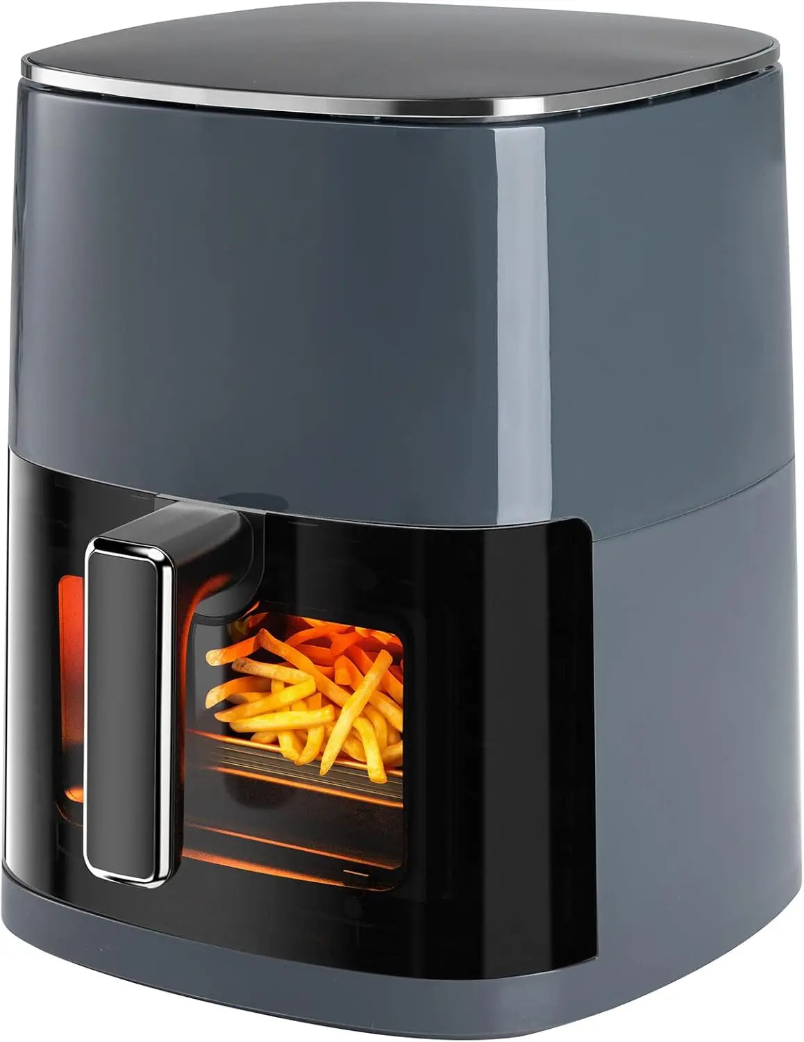 Air Fryer 6 Quart with Window Square Air Fryer 12-in-1 Air Fry, Roast, Reheat, Dehydrate, Bake, Steam, Fries, Custard, Chicke