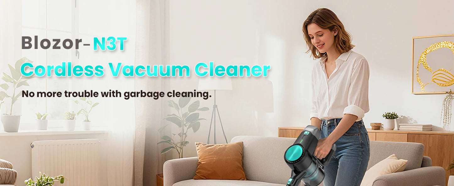 Vastorm N3T Cordless Vacuum Cleaner 20Kpa Ultra Lightweight 6 in 1 Stick Vacuum Up to 40min Runtime for Home Pet Hair Hard Floor