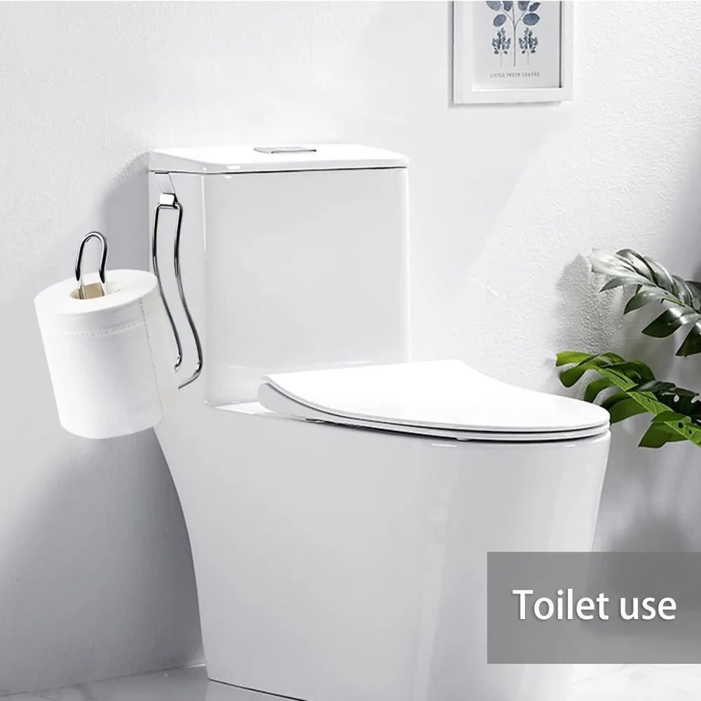 Space-Saving Toilet Paper Holder, Over the Tank Storage, Easy Install, Chrome