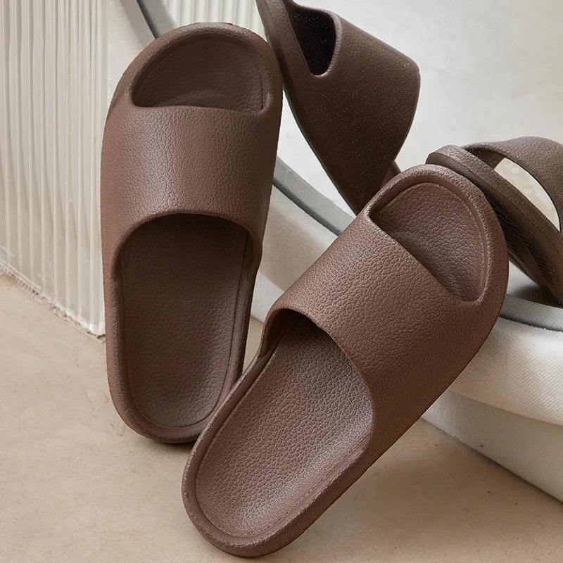 EVA Men Sandals Flip Flops Man Slippers Solid Color Simple Non-slip Soft Sole Comfortable Shower Slippers Outdoor Couple Shoes