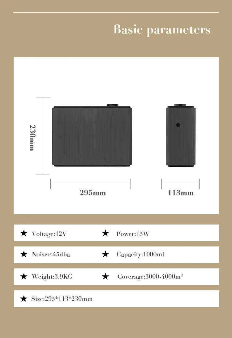 4000m³ Commercial Electric Aroma Diffuser WIFI Bluetooth Air Freshener Fragrance for Home Perfume Essential Oils Flavoring