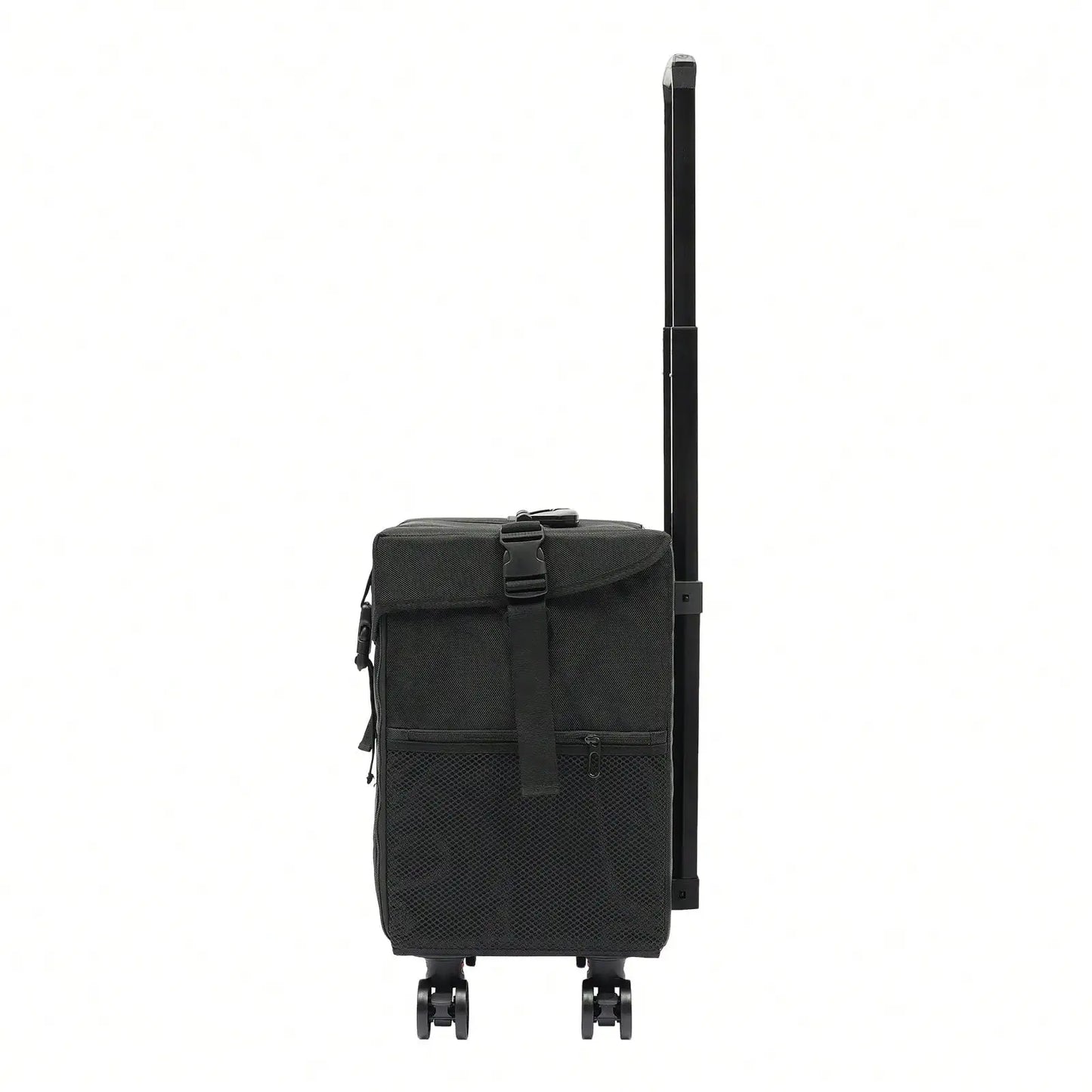 Professional Rolling Makeup Case w/ 8 Removable Drawers & 360° Wheels | Multi-Layer Cosmetic Trolley Black for Bridal MUA Travel