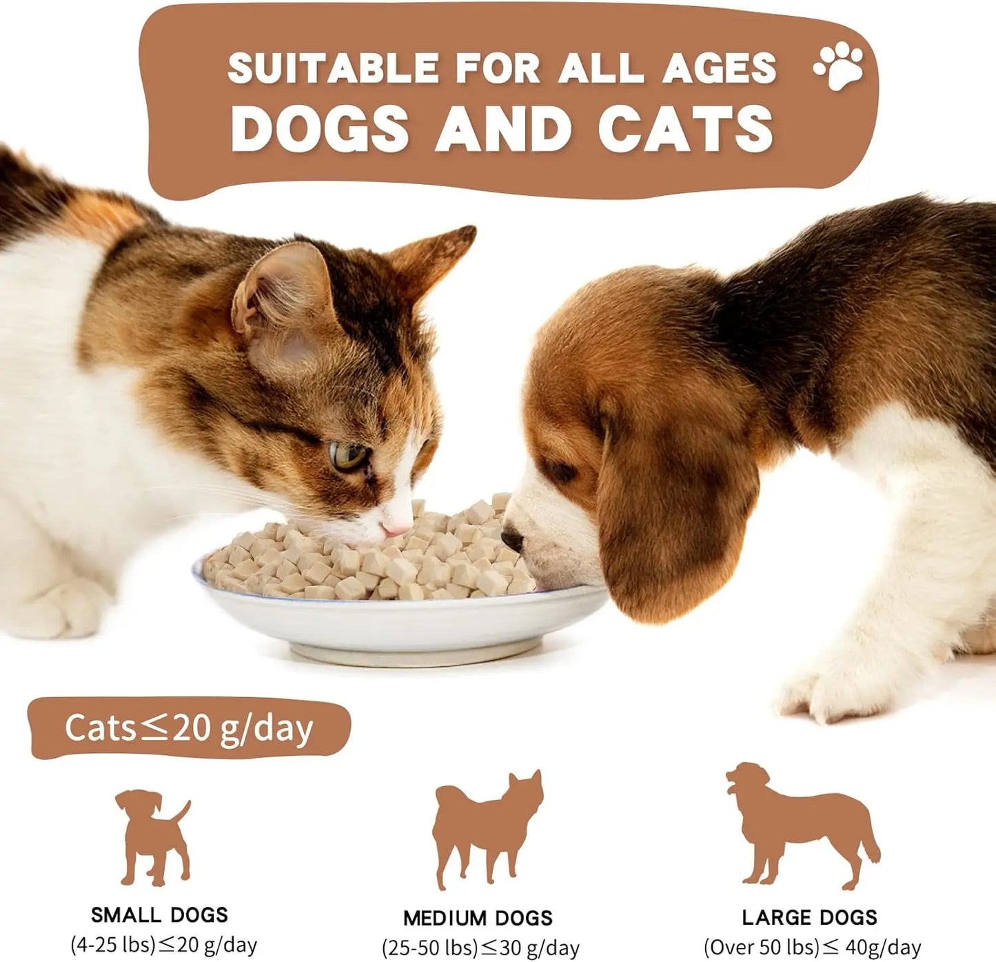 Freeze-Dried Chicken Treats for Dogs & Cats, Single-Ingredient High-Protein Pet Snacks, Natural Training Rewards, 10oz