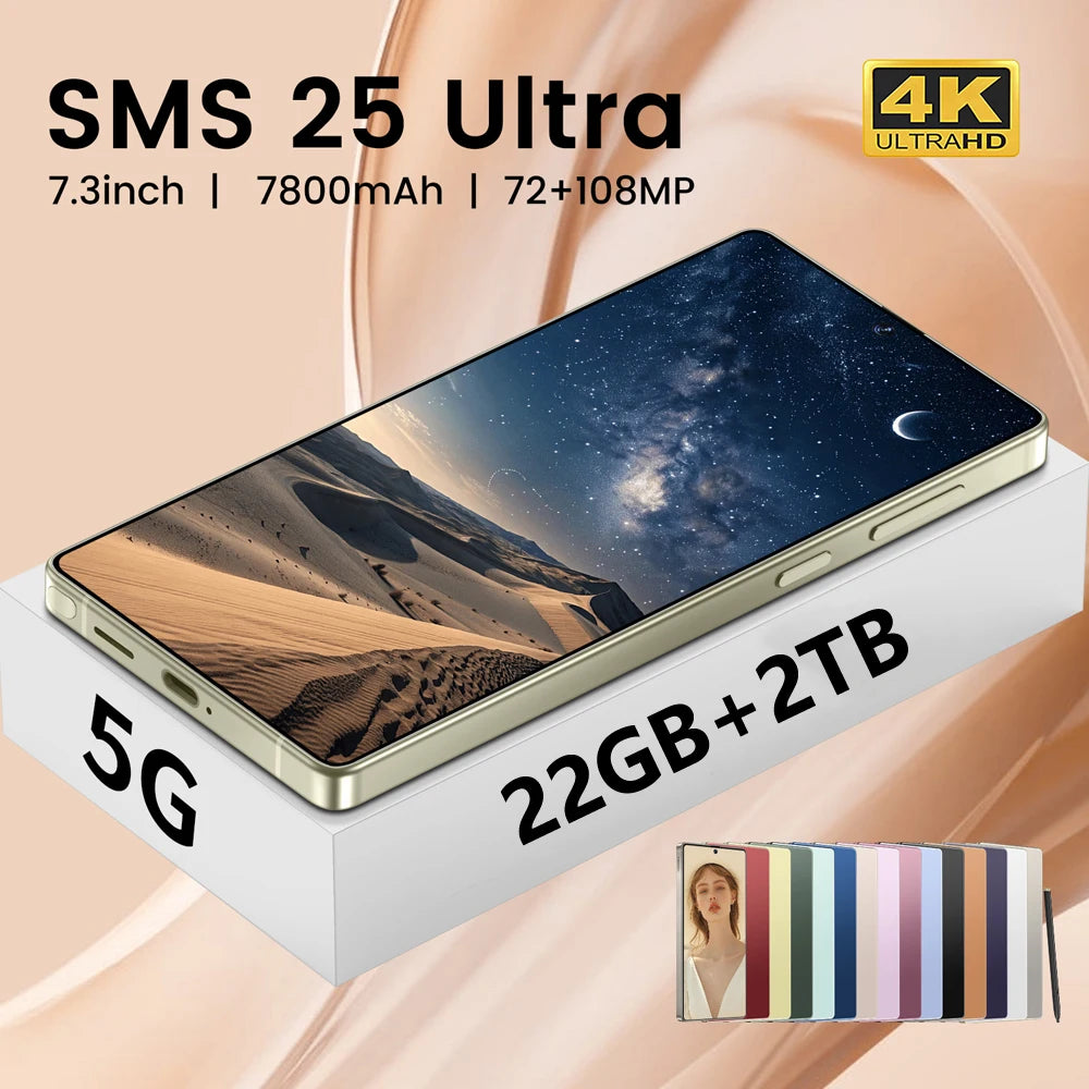 Silicone Cover For SMS 25 Ultra Cellphones Dual Sim Android Smartphone 22GB+2TB Soft Cases For Cell Mobile Phones Global Version