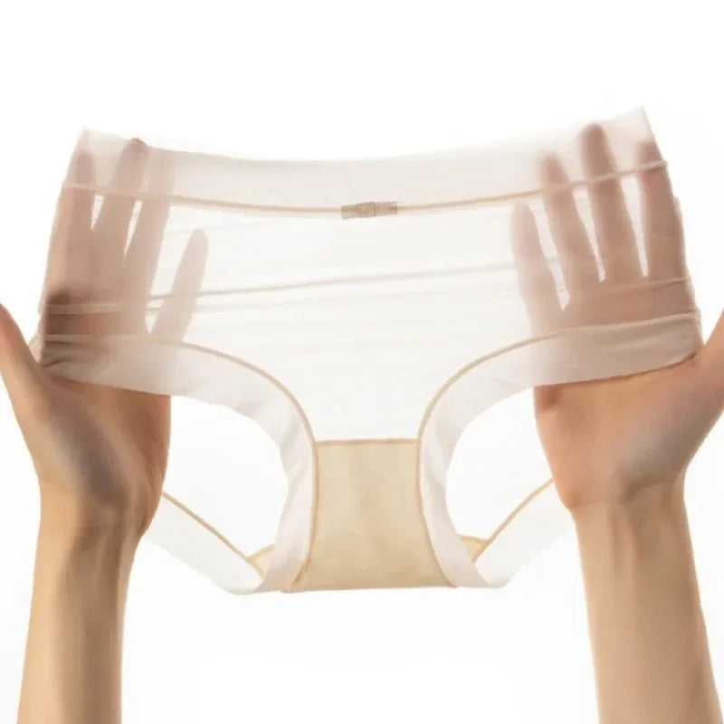 3Pcs/Set Low Rise Briefs Panties For Women Ice Silk Quick Drying Female Seamless Underwear Solid Color Underpants Sexy Lingerie