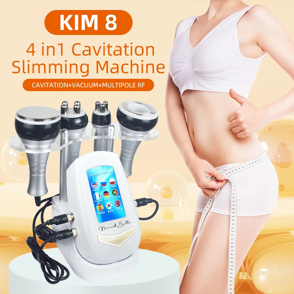4 In 1 40K Ultrasonic Cavitation Machine Body Slimming Weight Loss Facial Skin Tightening And Lifting