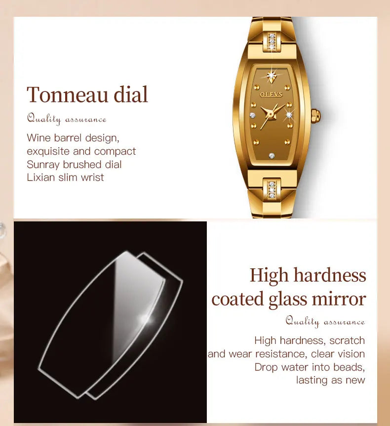 OLEVS 5501 Women Watch Fashion Tungsten Steel Brand Luxury Waterproof Watch Elegant Rose Gold Diamond Noble Women Quartz Watch