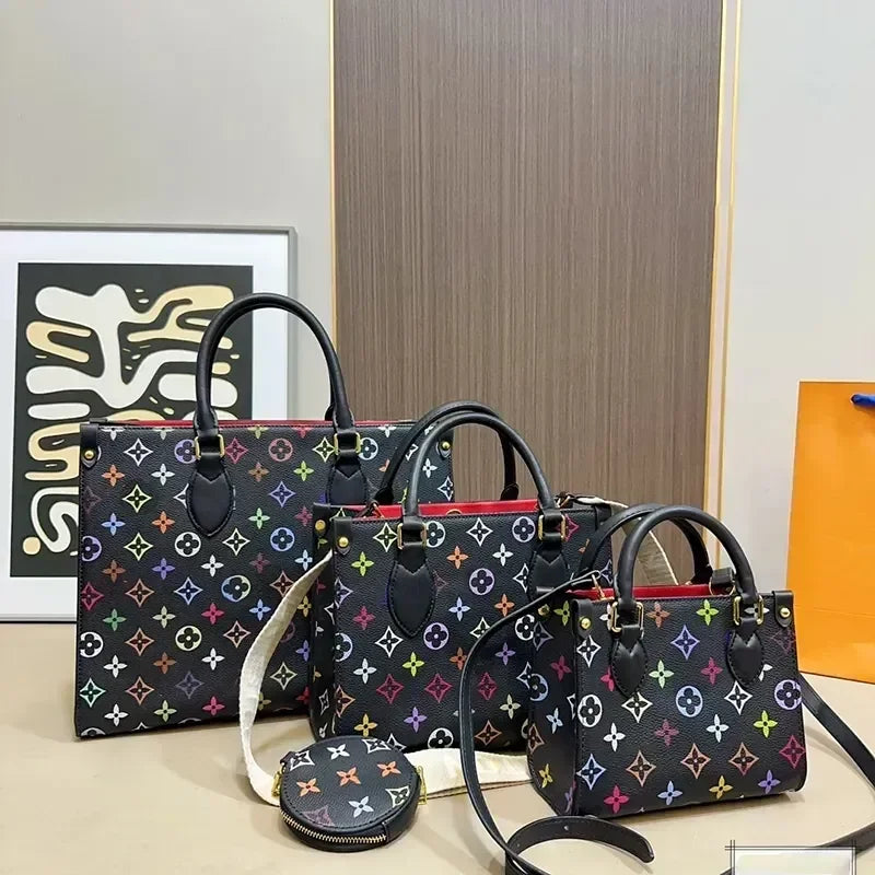2026 Classic Top New Onthego Designer Tote Bag Classic Presbyopia Shopping Bag AB Face Women's Bag One Shoulder Crossbody Handba