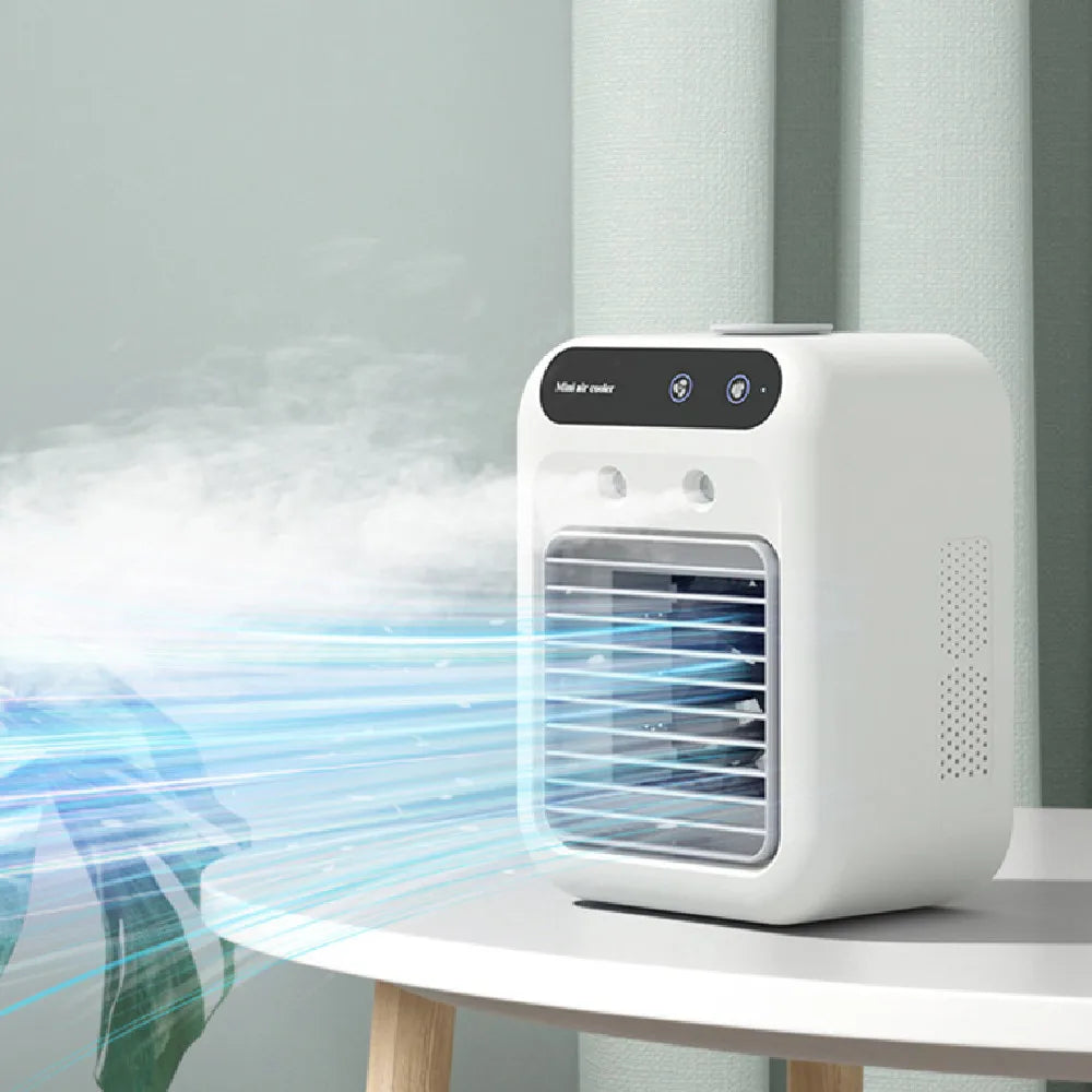 Portable Air Cooler Fan with Water Cooling - Mini USB Air Conditioner for Room, Office, Car & Personal Space