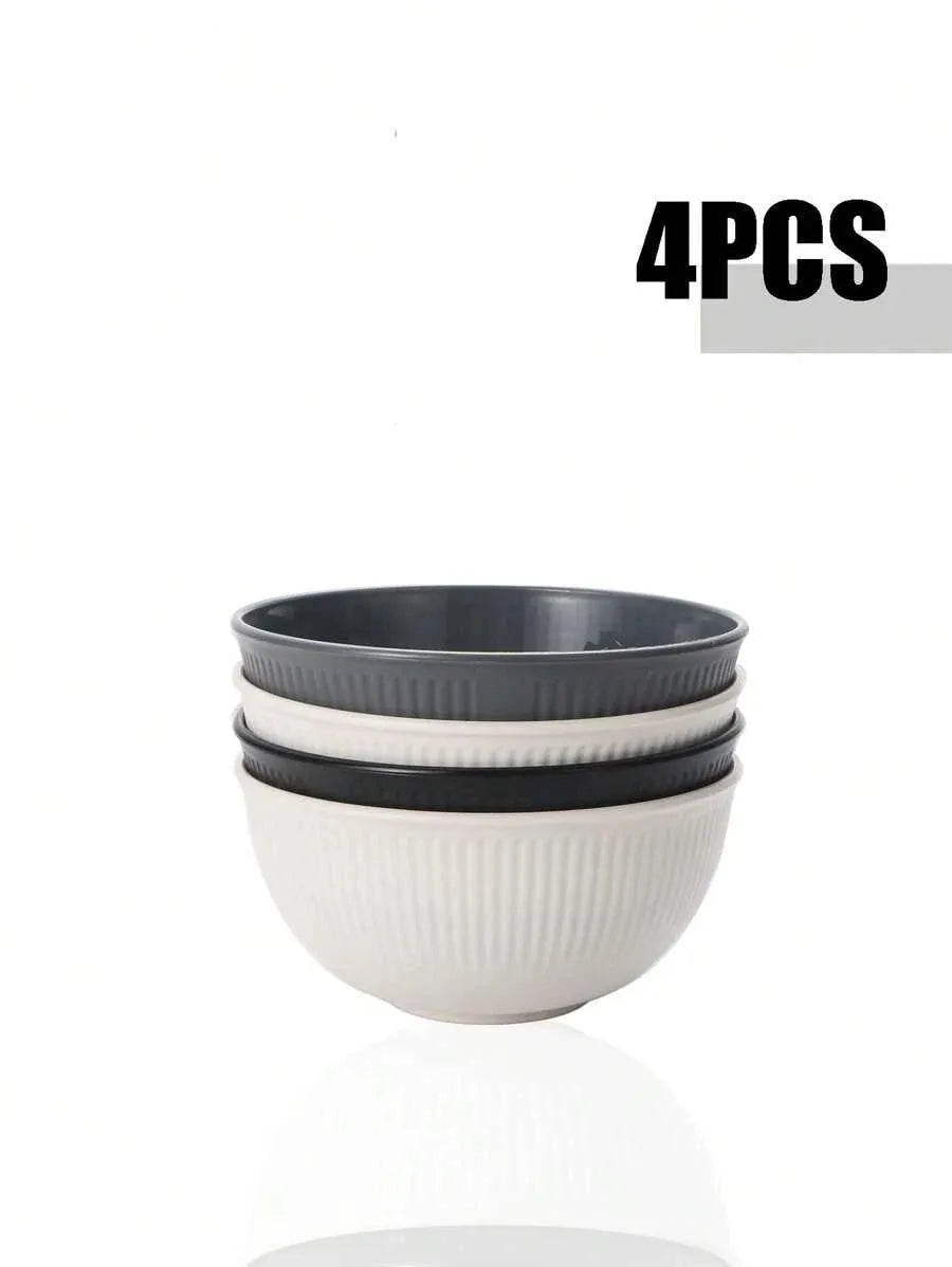 Plastic bowl, reusable and durable, suitable for camping picnic kitchen, microwave and dishwasher safe