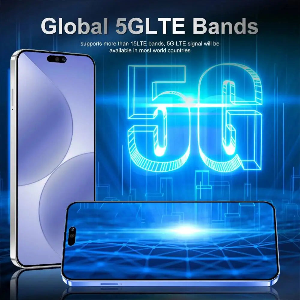 HOT New i17 Pro Max 8000mAh Battery 7.3HD 5G Dual Card Global Edition Original Cheap Smart Android Facial Recognition Function