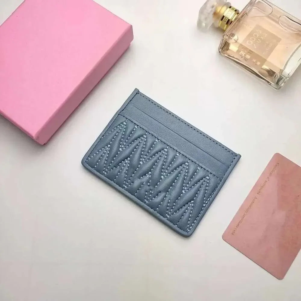 Black Pink Women's Short purse Designer Mini Purse Card holder Bride Women's Fashion Pleated purse Coin purse Zipper tote bag